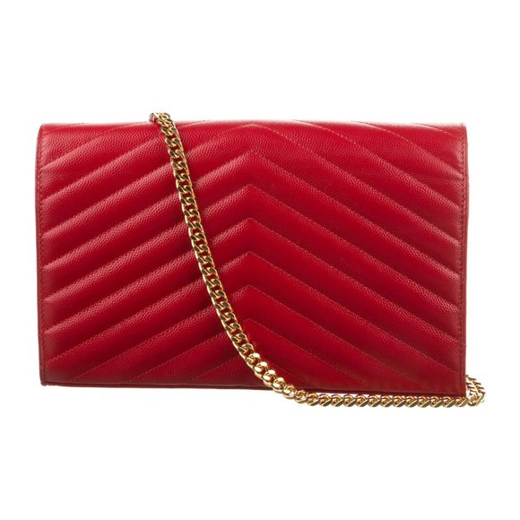 COPY - Saint Laurent Monogram Large Grain de Poudre Calfskin Wallet on Chain - … - Picture 3 of 9